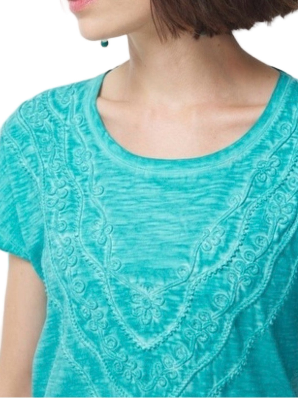 62. NWT WOMENS CHICO’S 4/XXL DETAIL TOP - Picture 3 of 4